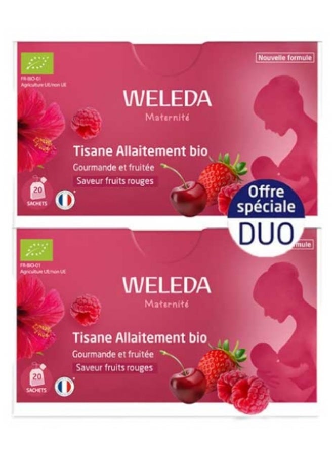 Maternité Organic Red Berries Flavor Breastfeeding Herbal Tea Pack of 2 x 20 Sachets