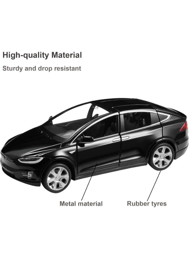 حديقة الألعاب محاكاة سيارة لعبة تيسلا موديل X المصبوبة بالصوت والضوء - لعبة واقعية قابلة للتجميع للأطفال - Image 4