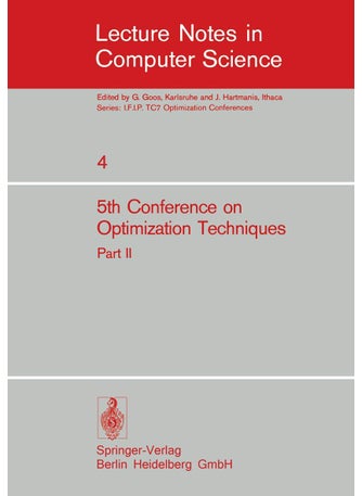 Fifth Conference on Optimization Techniques. Rome 1973: Part 2 - pzsku/Z6470D1F270B44E87E560Z/45/1749041569/d498d9f2-1515-4853-8041-07425f60b376