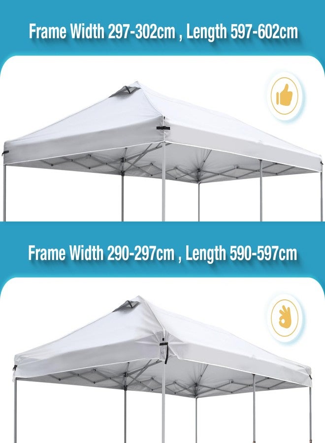 FLOUREE 10x20 Canopy Replacement Top Cover with Air Vents for Pop up Canopy Gazebo Tent, with Adjustable Strap, Waterproof & Anti-UV for Outdoor Shade (Top Only,Frame Not Included) (Off White) - Image 3