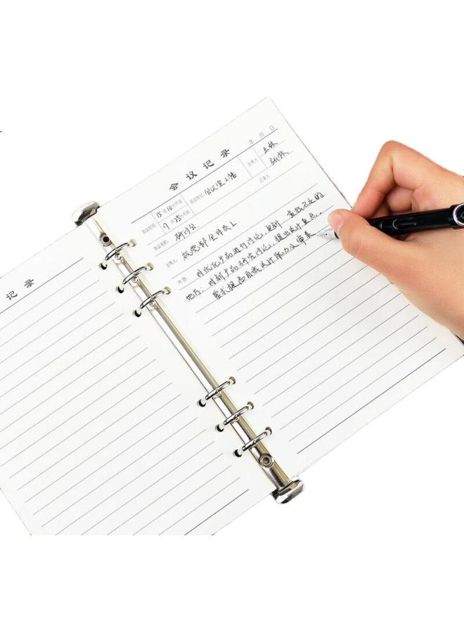 Longe Langjie Meeting Notebook, Loose-Leaf Meeting Book, B5 Leather Cover Notebook, Work Diary, Detachable Notebook, Stationery, Customizable Logo - Image 2