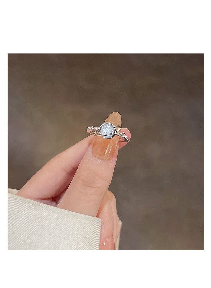Light Luxury Advanced Design Zircon Ring