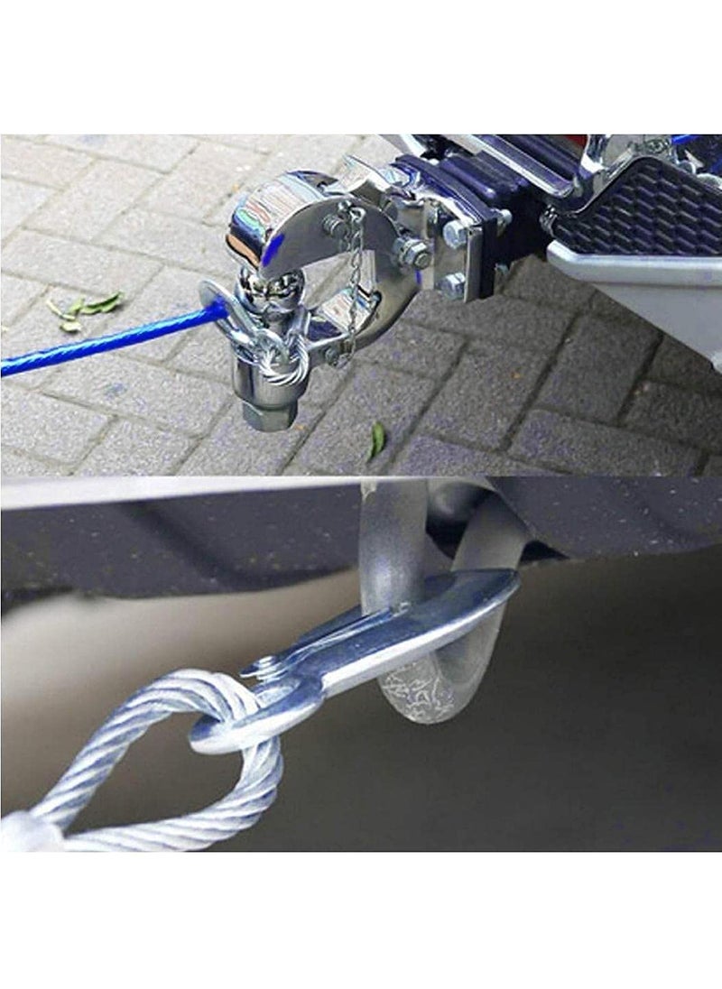 Sarjak SARJAK Stainless Steel Wire Tow Rope 12mm x 4m 7 Ton Capacity with SelfLocking Hooks  - Image 4