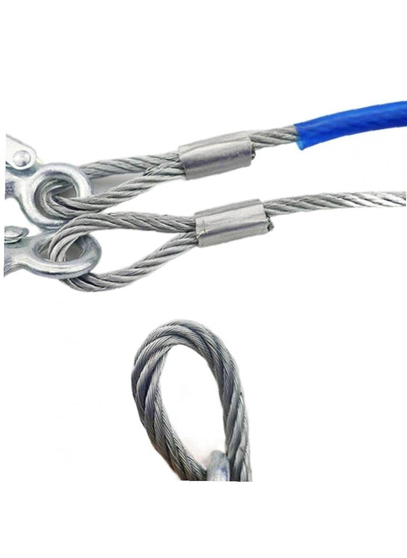Sarjak SARJAK Stainless Steel Wire Tow Rope 12mm x 4m 7 Ton Capacity with SelfLocking Hooks  - Image 5