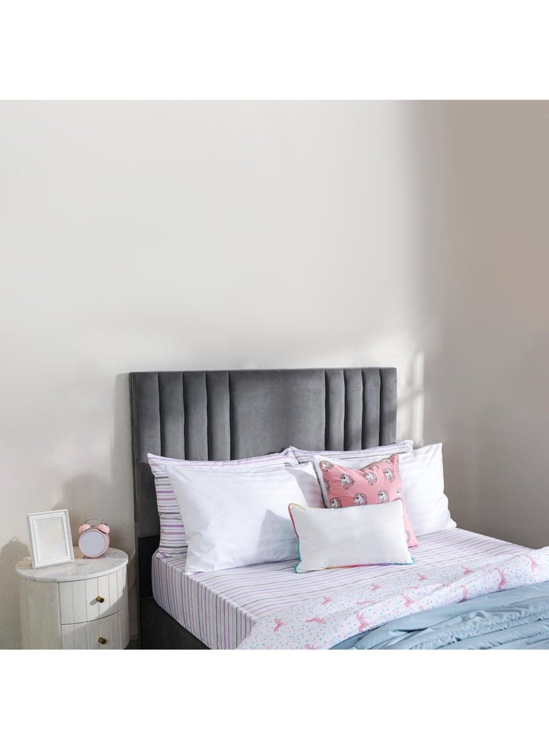 Karnak Superior Upholstered Velvet Bed Frame Bedroom Furniture Strong And Sturdy Modern Design Wooden Bed | Quiet & Comfortable Bed (USA - Queen 150x200cm, Grey) - Image 2