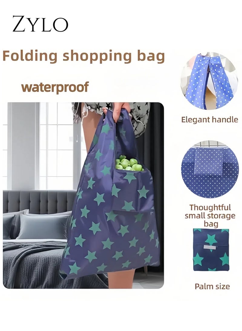 زيلو عبوة من 2 أكياس تسوق قابلة للطي وإعادة الاستخدام - حقيبة تسوق مقاومة للماء مقاس 20 × 14 بوصة مع جيوب - Image 2