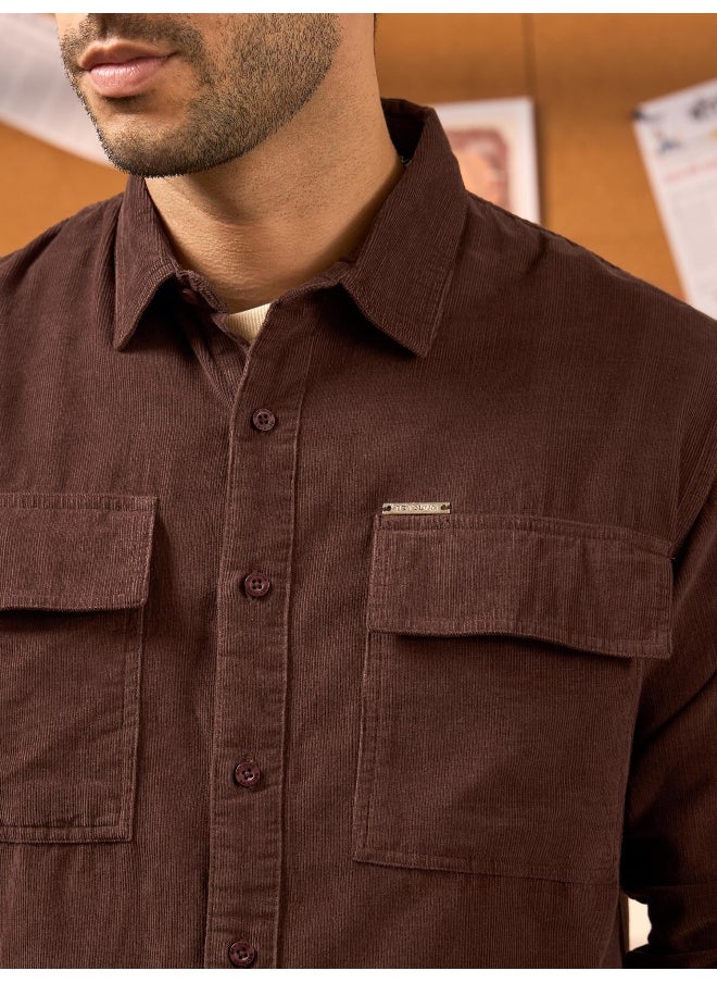 Beyoung Chocolate Brown  Shirt for Men  - Image 4