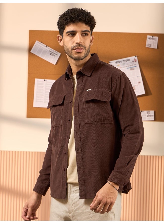 Beyoung Chocolate Brown  Shirt for Men  - Image 2