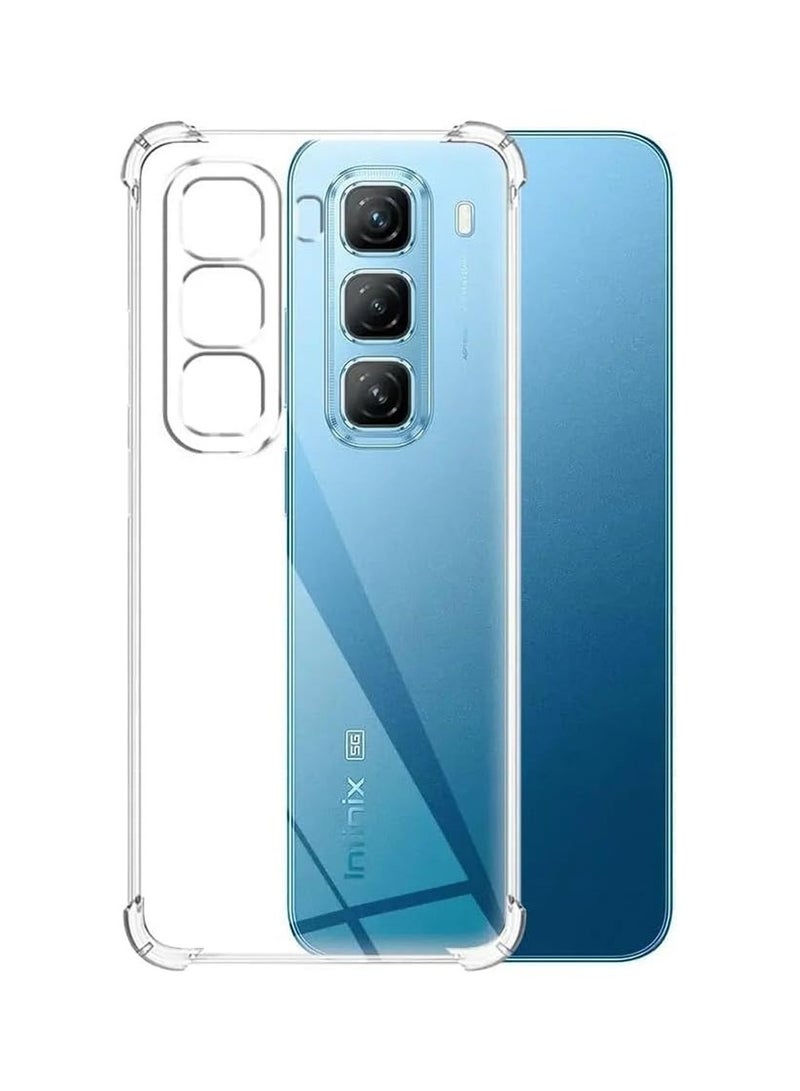 Techie Infinix Hot 50 Pro+ 4G TPU Bumper Corner Case with Camera Lens Protection Transparent Protective Back Cover - Image 2