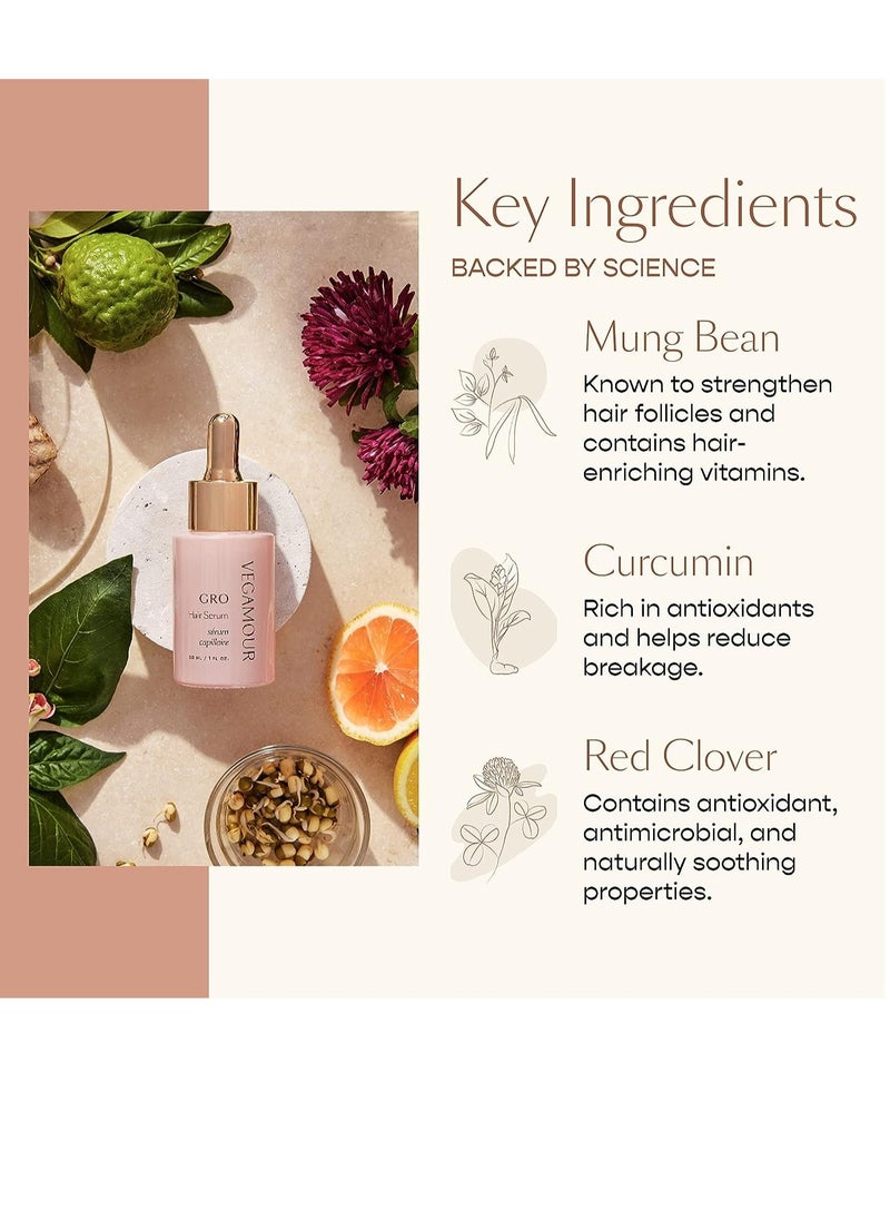 VEGAMOUR - "VEGAMOUR GRO Hair Serum (30ml) - Plant-Based Serum for Thinning Hair, Promotes Thicker, Fuller, and Healthier-Looking Hair, Vegan & Cruelty-Free" - Image 1