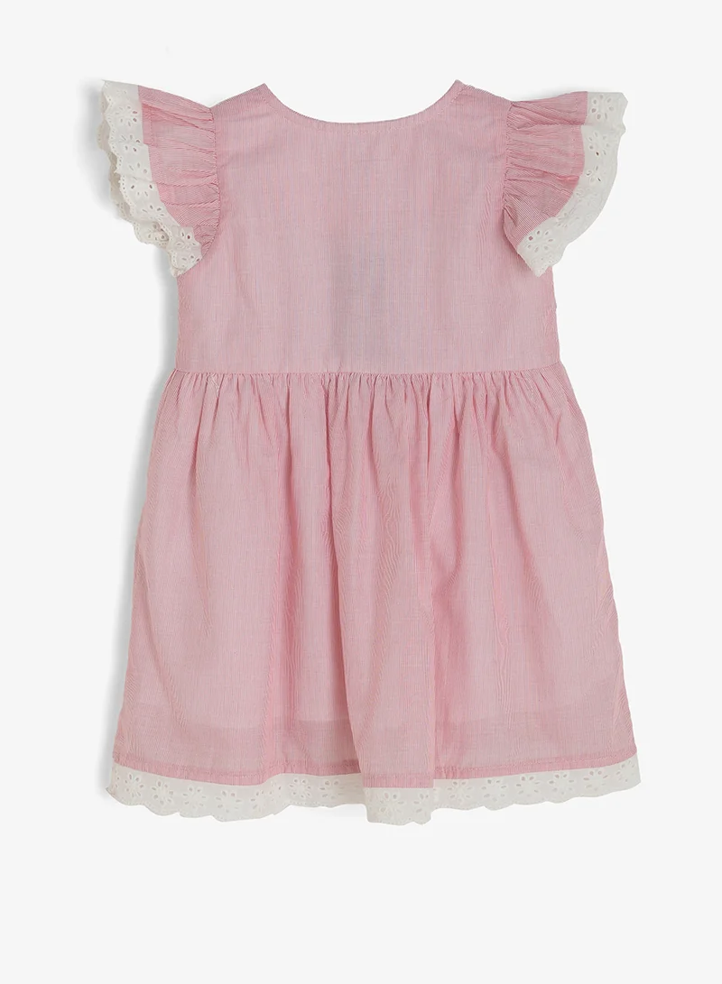 ريبلز مع نمشي Girls Embroidered Floral Dress