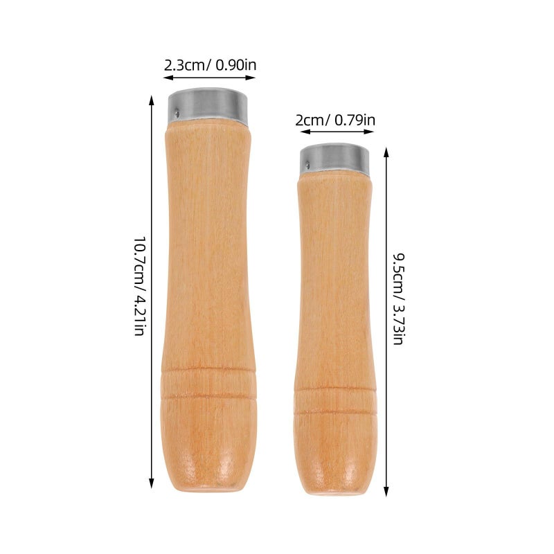 Wood Rasp Handle Set Of 10 With Metal Collar For Woodworking And Craft Large And Small Files - Image 3