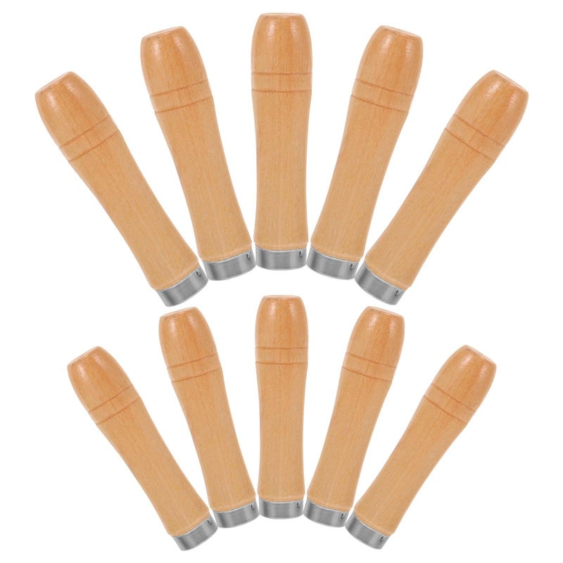 Wood Rasp Handle Set Of 10 With Metal Collar For Woodworking And Craft Large And Small Files - Image 2