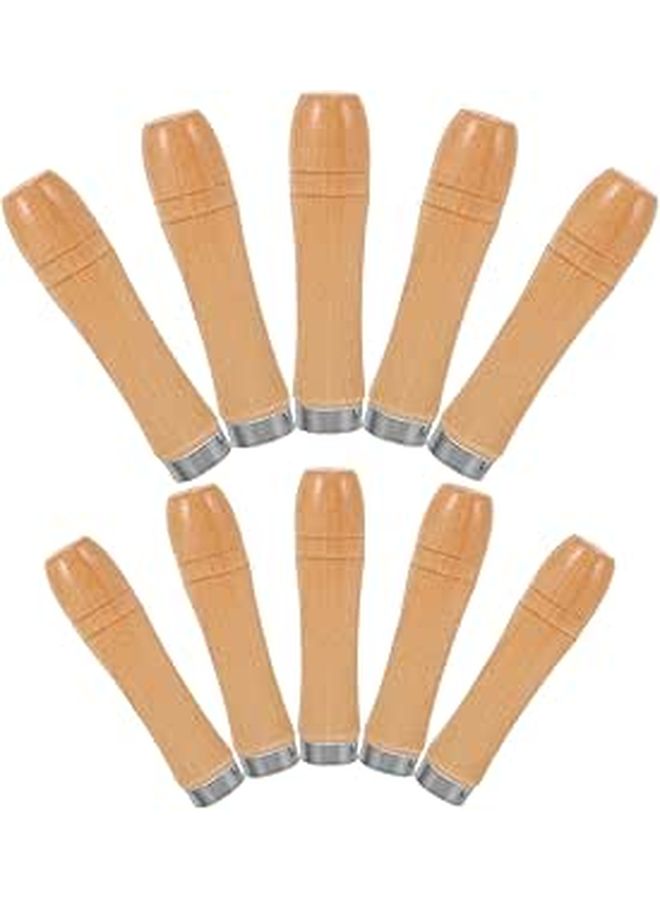 Wood Rasp Handle Set Of 10 With Metal Collar For Woodworking And Craft Large And Small Files - Image 1