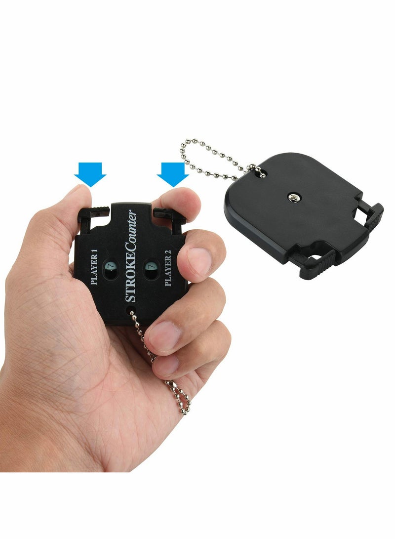 Excefore Mini Golf Score Shot Stroke Counter Clicker Keychain for Golf Game Scorekeeper Outdoor Sport Scoreboard (2 pcs) - Image 2