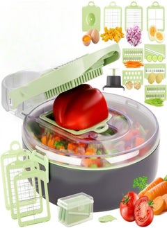 Vegetable Cutter Salad Chopper Adjustable Multifunctional Food Chopper with Container