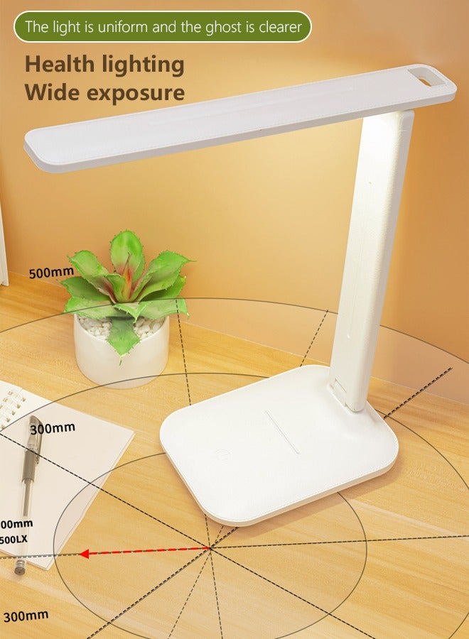 Momozone مصباح مكتبي قابل للطي LED لحماية العين ومصباح بجانب السرير ودراسة الطلاب وأجواء خاصة ومصباح USB ليلي لغرفة النوم ومصباح قراءة  - Image 5
