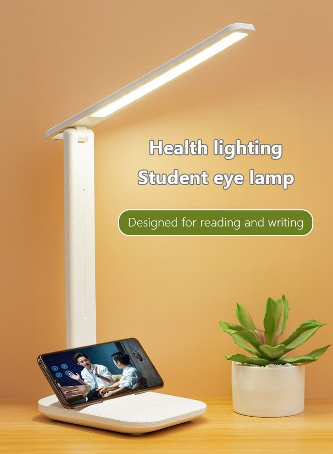 Momozone مصباح مكتبي قابل للطي LED لحماية العين ومصباح بجانب السرير ودراسة الطلاب وأجواء خاصة ومصباح USB ليلي لغرفة النوم ومصباح قراءة  - Image 3