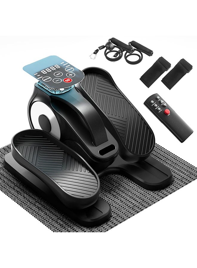 والالا جهاز تمارين الساق الإهليلجية الكهربائي تحت المكتب، مع جهاز تحكم عن بعد، مناسب لتمارين الساق لكبار السن، 12 وضعًا تلقائيًا و12 وضعًا هادئًا قابلًا للتعديل (أسود) - Image 1