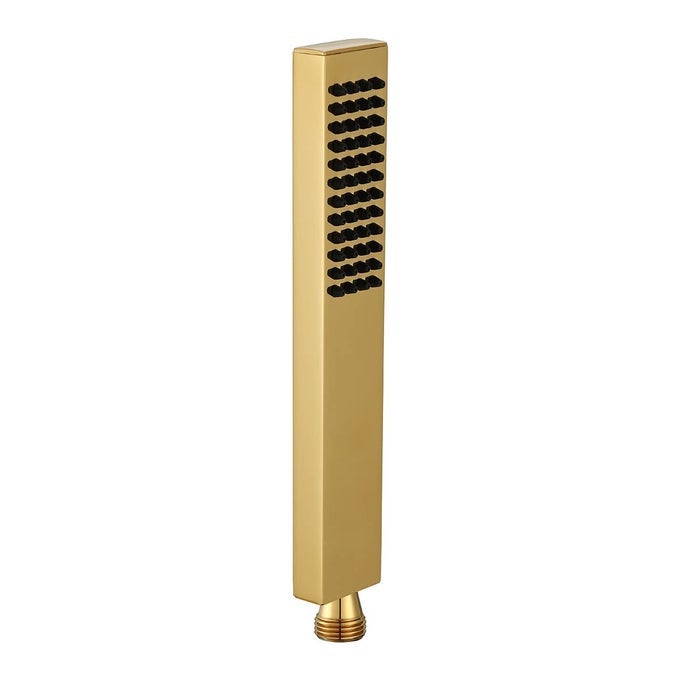 SQUARE SOLID BRASS HAND HELD SHOWER HEAD GOLD
