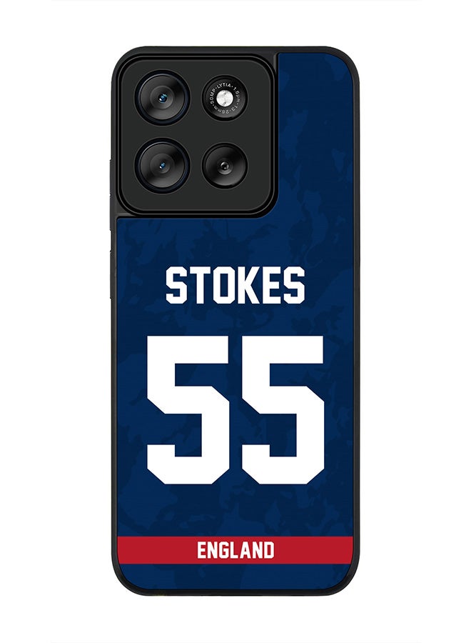 Stylizedd For Motorola Moto G56 Case,Slim fit Camera Protection, Shockproof Thin Phone cover  - England Ben Stokes, Jersey No 55 - Image 1