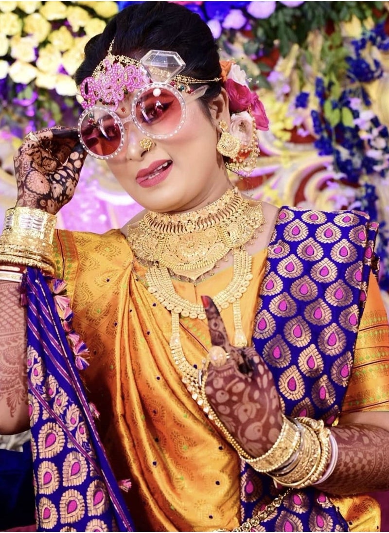 Bachelorette Party Decorations 5-Pack, Bride-to-Be Sash, Veil, Crown, Garter, and Glasses - Complete Bridal Shower and Wedding Accessories Kit - Image 4