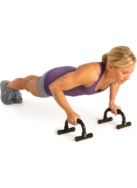 Portable, Comfortable Push Up Bars - GoFit Workout Stands with Ergonomic Handles for Floor Workouts