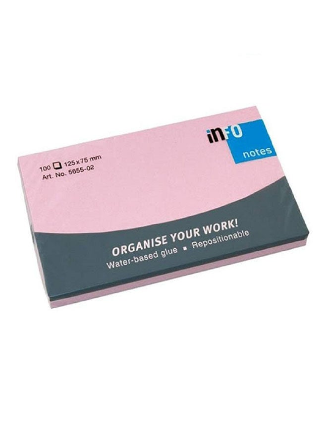 Info Sticky Notes Bucket 100 Sheet-Fushcia