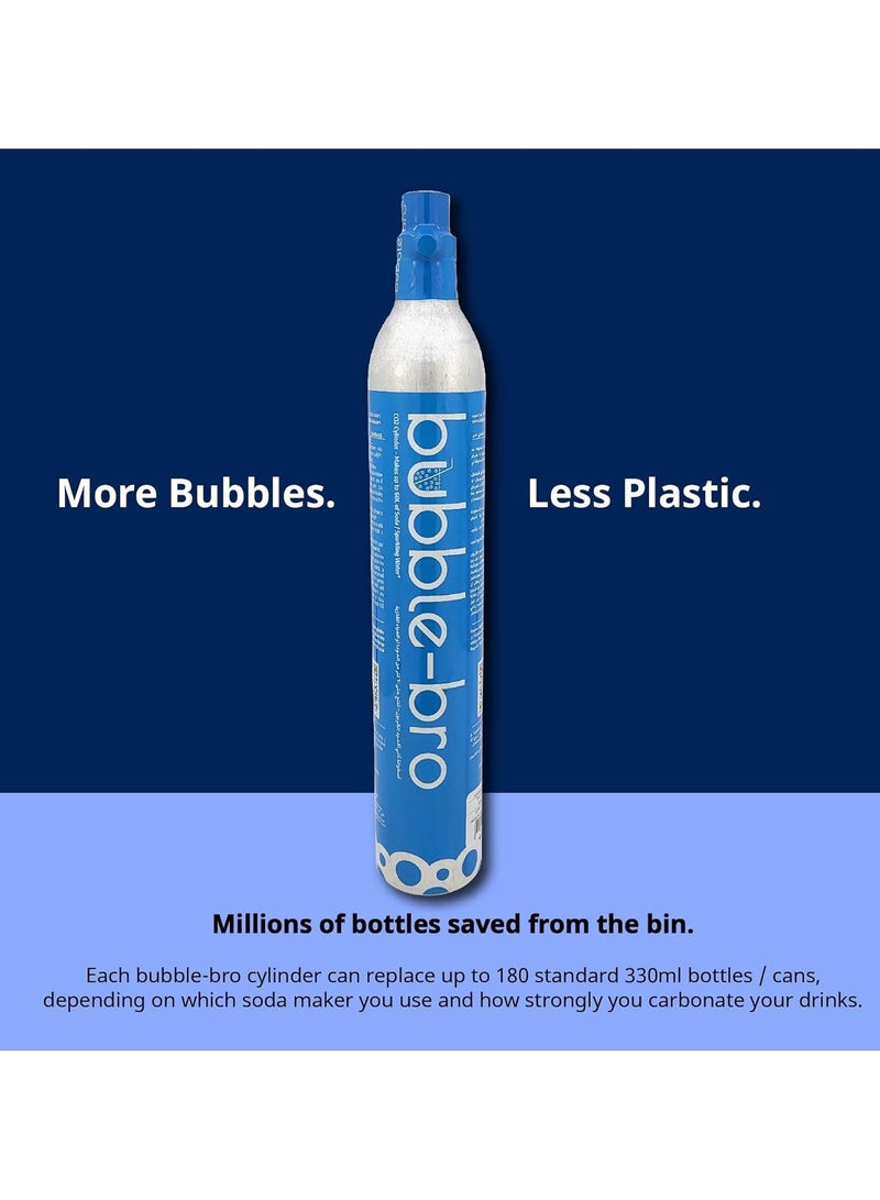 bubble-bro 60L CO2 Cylinder, compatible with bubble-bro, Drinkmate, Sodastream, aarke and other soda makers - Image 2