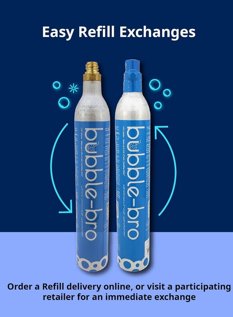 bubble-bro 60L CO2 Cylinder, compatible with bubble-bro, Drinkmate, Sodastream, aarke and other soda makers - Image 3