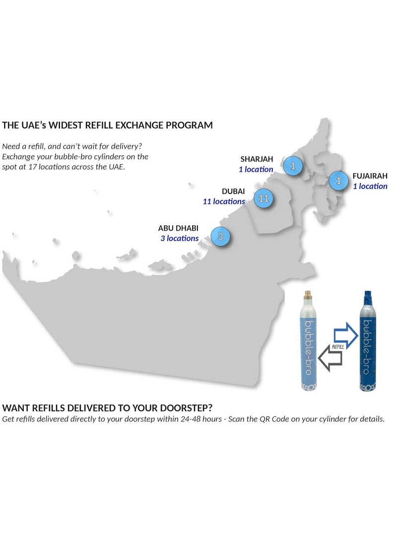 bubble-bro 60L CO2 Cylinder, compatible with bubble-bro, Drinkmate, Sodastream, aarke and other soda makers - Image 5