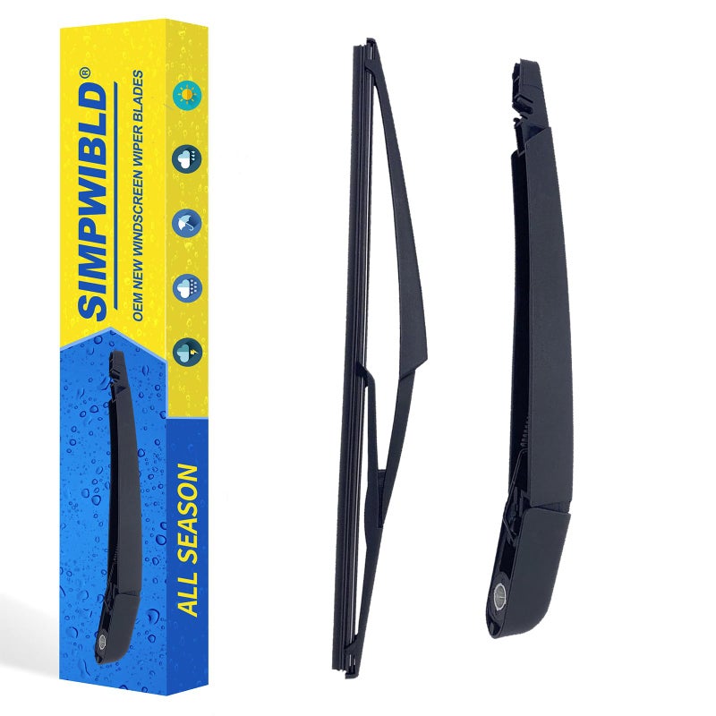 SIMPWIBLD Replacement for Nissan Qashqai 20082013MercedesBenz ML350 20072015Nissan Juke 20112016 Rear Windshield Wiper Blade Arm Set Easy to Install set of 2