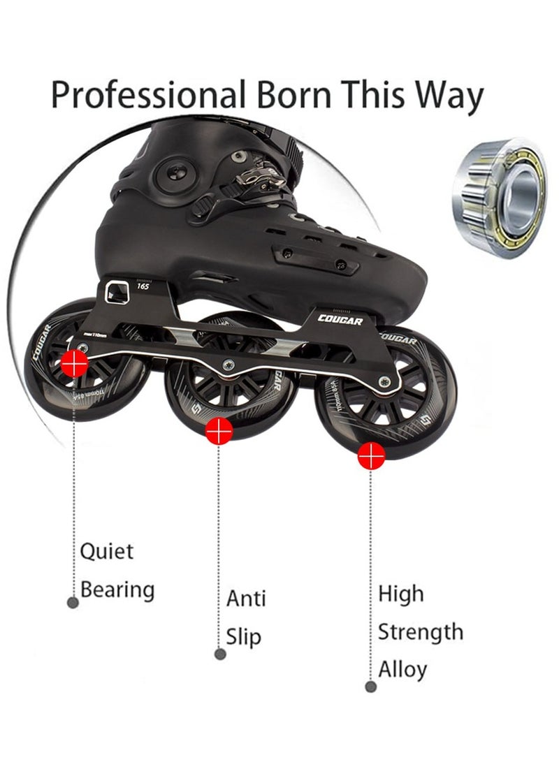 Cougar 3Wheels Inline Skates Shoes for Professional with High Speed - Image 5