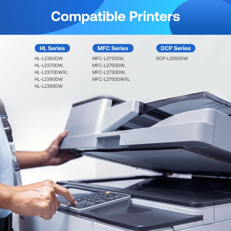 WEAREC TN760 Toner Cartridge and DR730 Drum Unit Replacement for Brother TN-760 TN730 DR730 DR 730 Work with DCP-L2550DW HL-L2350DW HL-L2390DW HL-L2395DW Printer (2 Toners, 1 Drum Unit, 3Pack) - Image 2