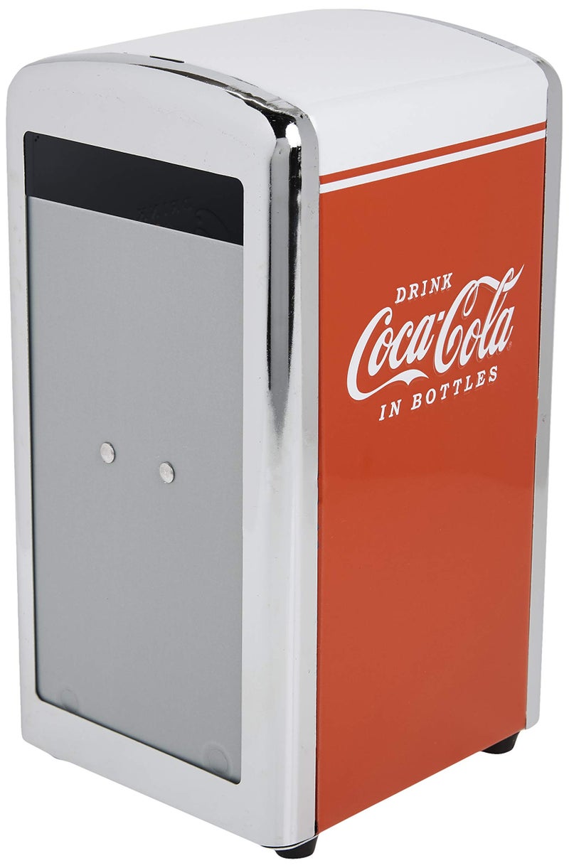 TableCraft Coca-Cola CC342 Drink Coca-Cola Napkin Dispenser,Red,Small - Image 1