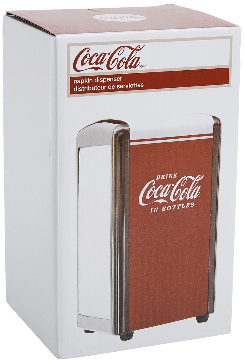TableCraft Coca-Cola CC342 Drink Coca-Cola Napkin Dispenser,Red,Small - Image 5