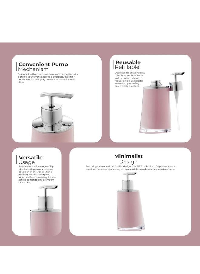 Happy Home - Acrylic Soap Dispenser Scratch Resistant Easy to Clean Durable Leak Proof Rustproof Pump400ml - Image 1