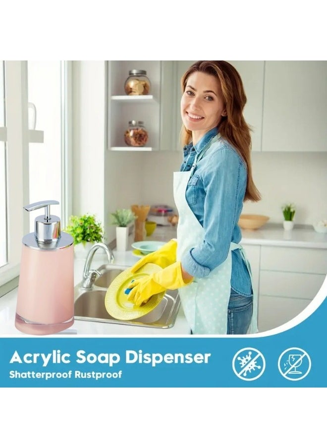 Happy Home - Acrylic Soap Dispenser Scratch Resistant Easy to Clean Durable Leak Proof Rustproof Pump400ml - Image 1