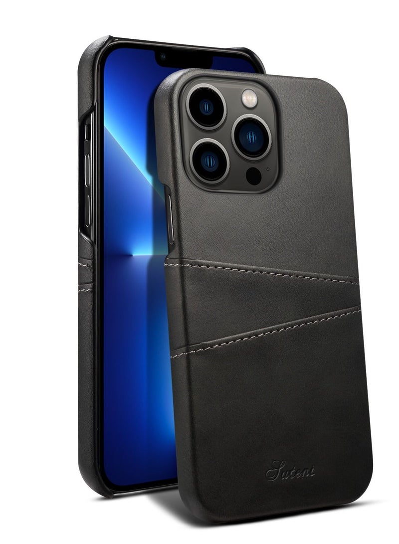 Suteni Leather Protective Back Cover Case Phone Case for iPhone - Image 2