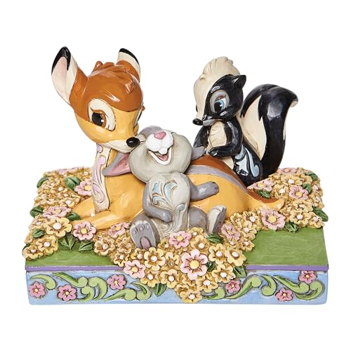 Enesco Disney Traditions by Jim Shore Bambi and Friends in Flowers Figurine 4 Inch Multicolor