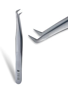 Stacy Lash Stacy Lash STL-9 Eyelash Extension Tweezers/Precision Tool for Volume Extensions & False Lashes Application & Premade Fans/Curved Tweezer Tip/Beauty Accessories/Eyelashes Supplies 