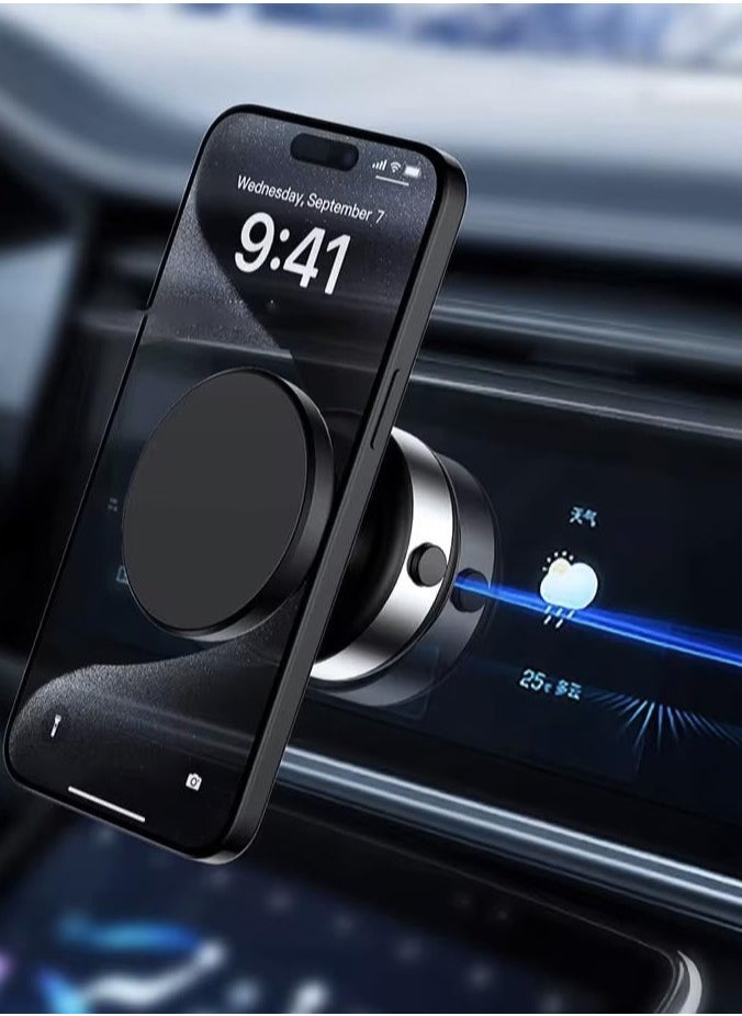 JAJEEK "Magnetic Suction Phone Holder for Car, Mirror, and Gym – 360° Rotation (Silver)" - Image 2