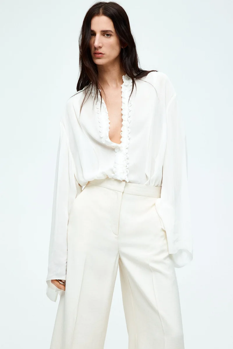 اتش اند ام بنطلون بقصّة عريضة