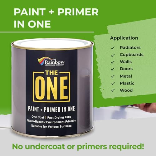 THE ONE All-In-One Paint & Primer - Light Grey Matte, 84.5 Fl Oz/2.5 Liter | 1 Coat Formula | Easy Indoor & Outdoor Decorating for Home & Garden Walls, Floors & Furniture | Water-Based & Low VOC - Image 2
