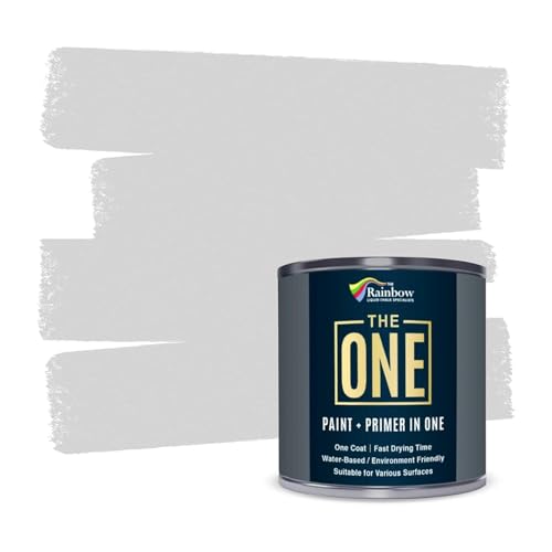 THE ONE All-In-One Paint & Primer - Light Grey Matte, 84.5 Fl Oz/2.5 Liter | 1 Coat Formula | Easy Indoor & Outdoor Decorating for Home & Garden Walls, Floors & Furniture | Water-Based & Low VOC - Image 1