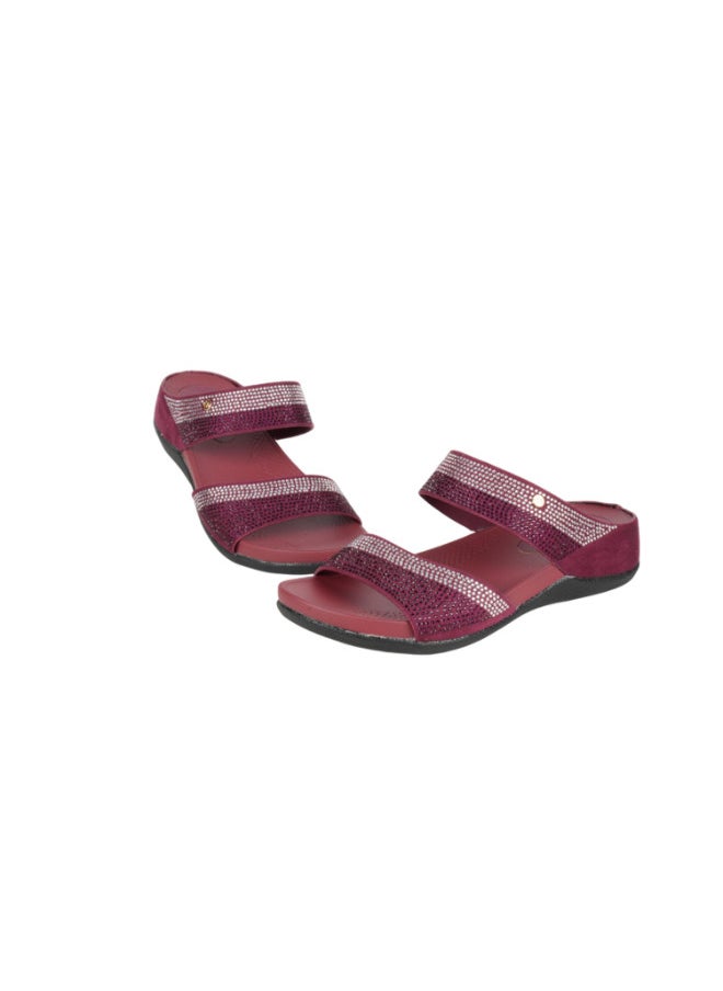 Michelle Morgan 092-3014 Michelle Morgan Ladies Casual Sandals 414RJ27E Bordo  - Image 3