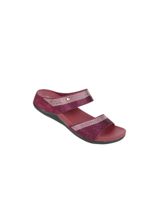 Michelle Morgan 092-3014 Michelle Morgan Ladies Casual Sandals 414RJ27E Bordo  - Image 2