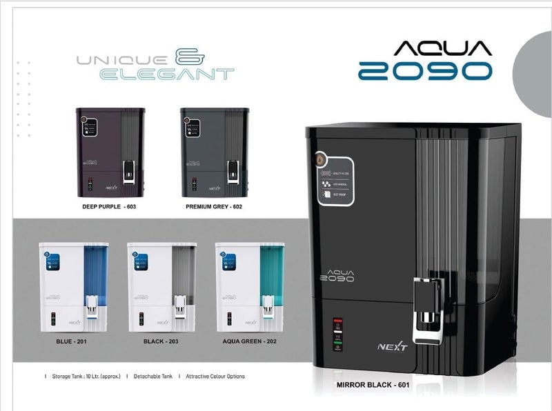 Next Aqua 2090 Water Purifier || 4 in 1 Copper with RO Water Purifier 10 Stage Purification Filtration, UV, UF, TDS Adjuster and 10 Liter Large Storage Tank (Grey)  - Image 4
