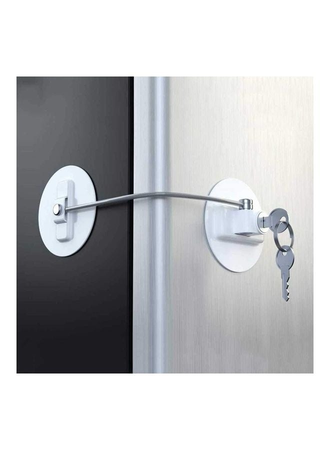 Childproof Refrigerator Door Lock With 2 Keys White - Image 5