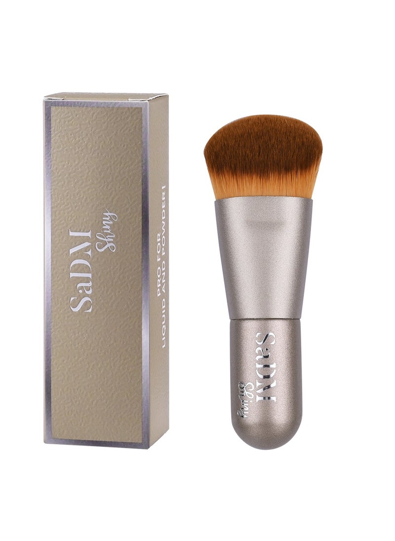 SaDM Shiny SaDM Shiny Mini Foundation Brush – Versatile Makeup Brush for Foundation, Powder, & Blush Application  - Image 1